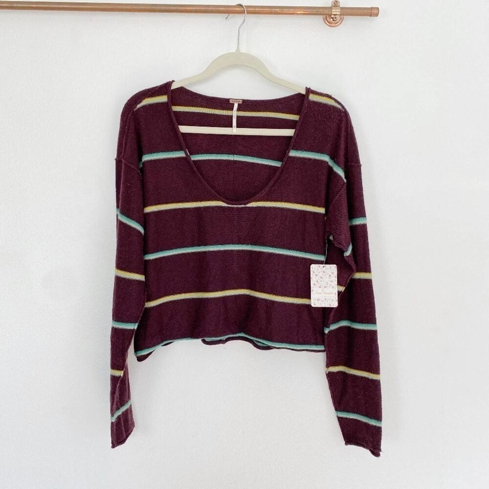 Free People Plum Make You Mine Sweater NWT XS